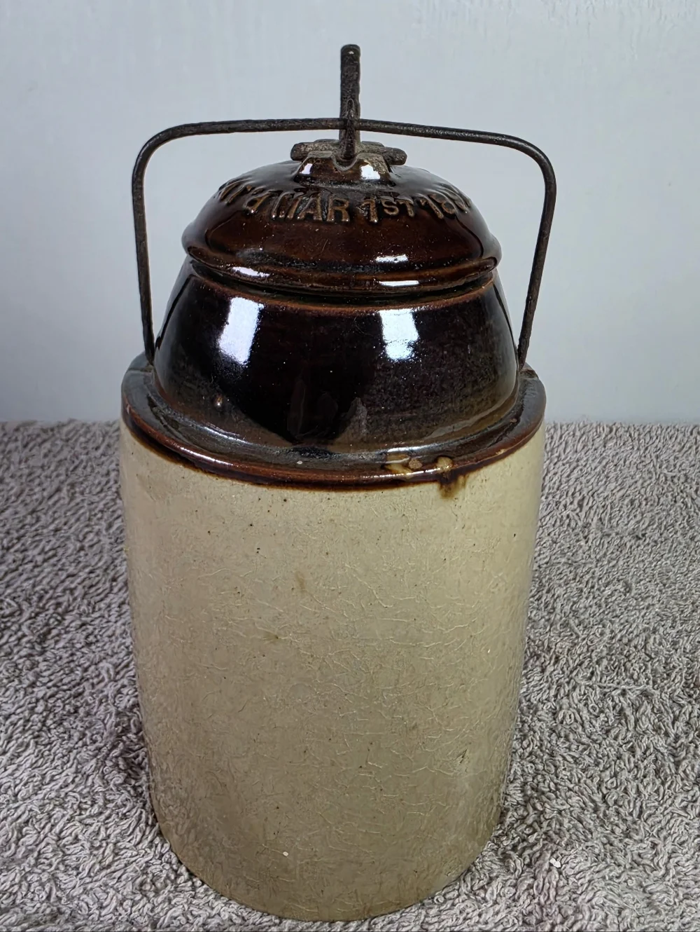 Antique Weir Pottery Canning Jar